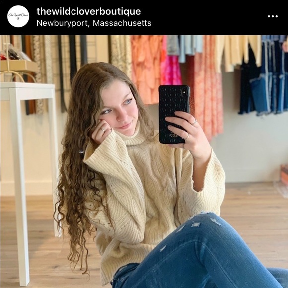 1 LEFT!! SWEATER WEATHER RIBBED COWLNECK SWEATER - Picture 5 of 5